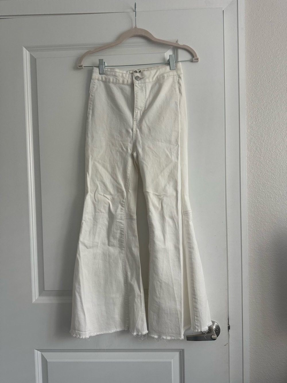 We The Free Cream High-Rise Flare Jeans